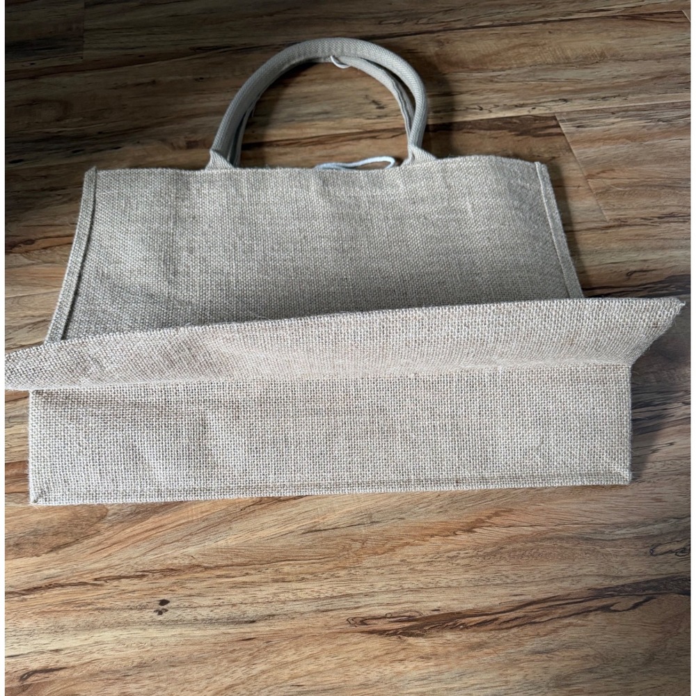 Inspirational Jute Burlap Tote Bag Never Forget The Difference You Made - Picture 5 of 8